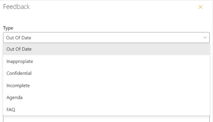 Give feedback form