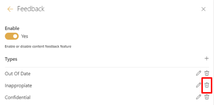 Remove feedback type